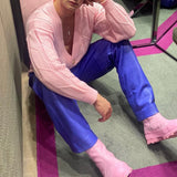 Aidase Mens Y2k Sexy Casual Knitted Jacket Autumn Winter Genderless Fashion Youthful Loose Solid Color Cardigan Thin Sweater Unisex aidase-shop