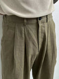 AIDASE  -  New Men's Cotton Linen Workwear Trousers Draped Wide Leg Pants Light Luxury Leisure Solid Straight Trousers Premium Sweatpants aidase-shop