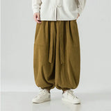 Aidase 2025 Men Streetwear Wide Leg Casual Pants Men Loose Fashion Jogging Sweatpants Solid Color Harem Pants Male Harajuku Trousers