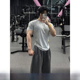 AIDASE  -  American Sle Fitn Training ort Sve T-irt Qui Dry Heavy oulder Sve Tight Muscle Slim Fit f Sve for Men aidase-shop