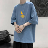 AIDASE  -  Fashion O-Neck All-match Printed T-Shirt Men's Clothing Spring New Oversized Casual Pullovers Short Sleeve Korean Tee Shirt aidase-shop