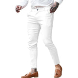 AIDASE  -  Men's Twill Cotton Stretch Fashion Youth Street Slim Pencil Skinny Pants aidase-shop