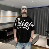Aidase Men's T-shirt Loose Tops Baggy Oversized Print Male Tees Shirts O Neck Alphabet Cheap Clothes And High Quality Ordinary 5xl Y2k