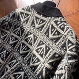 AIDASE  -  Thickened Double Knit Sweater Open Cardigan Men's Loose Autumn Winter V-neck Sweater with New Outerwear Knitted Wool aidase-shop