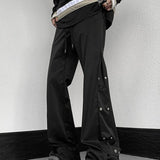 AIDASE  -  Men's Trendy Trousers Straight-leg Casual Cargo Pants Summer High Street Cool Outdoor Buttoned Tactical Menswear 21E6762 aidase-shop