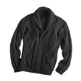 AIDASE  -  Men's Single-breasted Sweater for Autumn and Winter, European and American Fashion, Solid Color, Long-sleeved, Lapel Top Coat aidase-shop