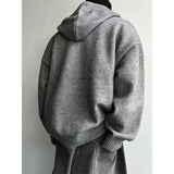 AIDASE  -  American Retro Casual V-ne Knitted Sweater Men Pure Color Outerwear Autumn Winter New Sle Loose Fit Long Sve Coat aidase-shop