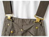 AIDASE  -  Men Loose Fit Bib Overalls Pockets Cargo Pants Hip Hop Golden Buttons Dungarees Casual Suspenders Jumpsuits aidase-shop