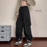 AIDASE  -  Mens Loose Fit Cargo Pants Hip Hop Streetwear Casual Sports Pants For All Seasons aidase-shop