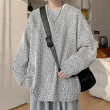 AIDASE  -  Trendy Men's Sweatshirt Starry Sky Thick Twill Decoration Long Sleeve Round Neck Design Fashion Loose Men Pullovers 21E6721 aidase-shop