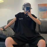 AIDASE  -  Sleeveless Sports Suit Men's Spring and Summer New Loose Trend Korean Couple Vest T-shirt Casual Two-piece Set aidase-shop