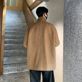 AIDASE  -  Fall and Winter New High-neck Wool Jacket, Thickened and Warm Solid Color Men's Coat, Stylish and Versatile Windproof Coat. aidase-shop