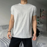 AIDASE  -  Muscle-Building Boxy ort-Sve T-irt for Men American Sle Small Collar Fitn Decosition f Sve aidase-shop