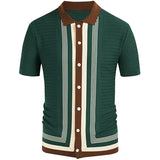 Aidase Summer Striped Sweater Men Newest Knit Poloshirt Business Casual Cardigan Tees Streetwear Tshirt Top Ice Silk Fabric Polo Blouse