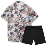 AIDASE  -  Slim Fit Jacket Men Mens 2 Piece Beach Vacation Set Shirts And Shorts Suit Outfits Dress Suit For Men Men'S Matching Sets aidase-shop