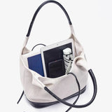 AIDASE  -  Korean Casual Tote Bags For Women Luxury Designer Handbags Purses New In Canvas PU Large Capacity Top Handle Cloth Shoulder aidase-shop