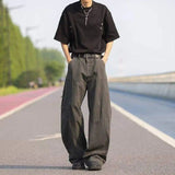 AIDASE  -  Summer New Men Cargo Pants American Style Multi-Pocket Loose Straight Wide-Leg Male Pants Stylish Versatile Clothes aidase-shop