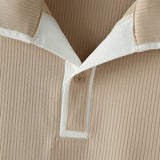 AIDASE  -  Men Shirt Patchwork Spring Autumn Lapel Long Sleeve Men Clothing Streetwear 2025 Knitted Fashion Casual Tops Male Shirts aidase-shop