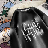 Aidase Suede Heavyweight Sweatshirt Gothic Print Round Neck Pullover Sweatshirts High Street Couple Hoodie Male Female Clothes aidase-shop