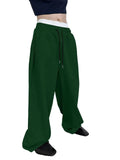 AIDASE  -  Men Drawstring Waist Loose Straight Leg Wide Leg Sports Sweatpants With Pockets aidase-shop