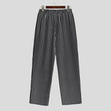AIDASE  -  Men Striped Pants Elastic Waist Joggers Loose Casual Trousers Men Streetwear 2025 Fashion Male Straight Long Pants S-5XL aidase-shop