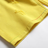 AIDASE  -  Men Summer Denim Shorts Y2K Fancy Gradient Color Breeches Fashion Holes Ripped Slim Straight Jeans aidase-shop