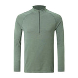AIDASE  -  Men's Half Zip Long Sleeve Activewear Shirt Breathable Stretch Running Training Gym Workout Sweatshirt Mock Neck Tee Fall Winter aidase-shop