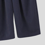 AIDASE  -  Men Striped Pants Loose Elastic Waist Joggers Casual Trousers Men Streetwear Baggy Fashion Leisure Male Long Pants aidase-shop