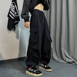 Aidase Black Cargo Pants for Men Oversize Cargo Trousers Male Green Loose Casual Japanese Streetwear Hip Hop Pocket Big Size