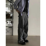 AIDASE  -  American Retro Loose Straight Overalls Men's Spring Autumn Multi-pocket Casual Trousers Casual Pants aidase-shop