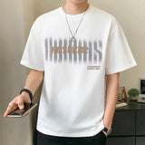 AIDASE  -  Fashion O-Neck Printed Letter Short Sleeve Casual T-Shirts Men's Clothing Summer New Loose All-match Tops Punk Tee Shirt