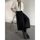 AIDASE  -  Summer Wide Leg Cropped Pants Comfy Culottes Street Fashion Trendy Loose Fit Casual Trousers Breathable Oversized Style aidase-shop