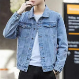 Aidase Jeans Coat for Men Black Autumn Denim Jackets Man High Quality Winter Low Cost Joker Fashion Large Size Menswear New in Y2k aidase-shop