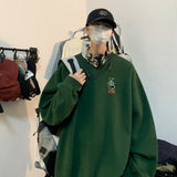 AIDASE  -  Men's Autumn and Winter New Multi-color Loose Large Size Sweatshirt Printed Pattern Round Neck Long Sleeve Top Hundred Clothing aidase-shop