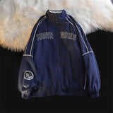 AIDASE  -  Spring Autumn Retro Baseball Uniform Coat Men Women's Harajuku BF Preppy Couple Jacket American Loose Streetwear aidase-shop
