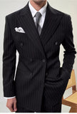 AIDASE  -  Traje Novio 2025 New Grooms Suit Naples Suit Set For Men Business Casual Striped Suit Men Tuxedo Suit Smoking Homme Mariage aidase-shop