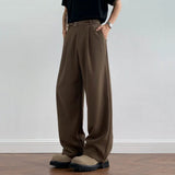 AIDASE  -  Summer American Style Suit Pants Loose Straight-leg Casual Thin Solid Color Draped Floor-Length Men Trousers Tide 21E6758 aidase-shop