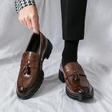 Aidase Luxury Brand shoes men Fashion Plus Size 46 Soft Moccasins Men Loafers High Quality Leather tassel Shoes Mens Flats Driving Shoe aidase-shop