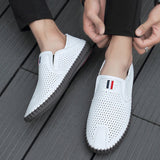 AIDASE  -  Spring Autumn New Breathable Loafers Soft Sole Anti Slip Trendy Deep Blue Men's Flat Shoes Fashion Men's Work Shoes aidase-shop