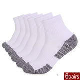 AIDASE  -  6 pairs Outdoor sports socks Thickened towel bottomed hiking socks Sweat-absorbing short tube sports running socks Men Socks