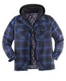 AIDASE  -  Mens Winter European American Style Thick Plaid Cotton Jacket Long Sleeve Loose Hooded Coat Casual Outerwear men's jacket aidase-shop