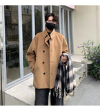 AIDASE  -  Fall and Winter New High-neck Wool Jacket, Thickened and Warm Solid Color Men's Coat, Stylish and Versatile Windproof Coat. aidase-shop