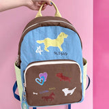 AIDASE  -  Niche Backpack for Women with Graffiti Design Energetic and Artistic Color Blocking Student Backpacks Commuting Backpack aidase-shop
