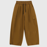 AIDASE  -  100% Cotton Men Cargo Pants Japanese Hip Hop Vintage Wide Leg Straight Regulate Trouser Leg Big Pocket Y2K Drawstring Bloomers aidase-shop