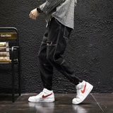 Aidase New Streetwear Hip Hop Cargo Pants Men's Jeans Elastic Harun Joggers In Autumn and Spring Men ClothIng aidase-shop