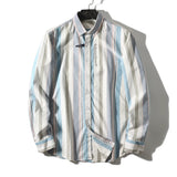 AIDASE  -  Men's Fashion Business Wedding Work Gentleman Cotton Button Point Collar Color Stripe Commuter Long Sleeve Casual Shirt aidase-shop