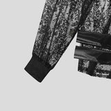AIDASE  -  Men Shirt Lace Patchwork See Through Long Sleeve Sexy Tops Camisas Streetwear Hollow Out Fashion Men Clothing S-3XL aidase-shop