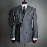 AIDASE  -  Classic Business Men's Suit Wedding Suits Comfort 2-Pieces Stripe Tailor-Made Groom Groomsman Formal Occasions Size Customized aidase-shop