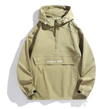 Aidase Pullover jacket Men's casual jacket Pullover hoodie hardshell Casual hooded jacket Outdoor sports jacket half zip hooded hardshe aidase-shop