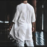 AIDASE  -  New Summer Men's Tulum Holiday Casual Cardigan Beach Tassel Sun Protection Clothing Men aidase-shop